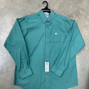 Cinch Men's Teal Button Down Shirt